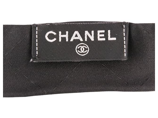 Fiocco a nastro in seta Chanel Coco Mark Nero - vista 10
