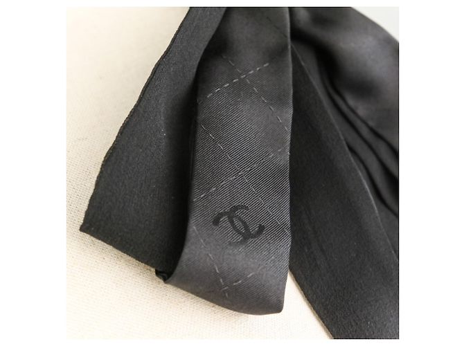 Fiocco a nastro in seta Chanel Coco Mark Nero - vista 3