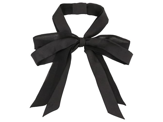 Fiocco a nastro in seta Chanel Coco Mark Nero - vista 4