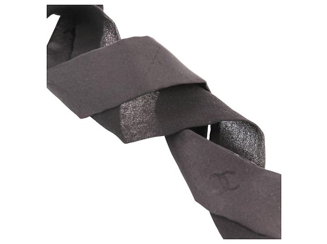 Fiocco a nastro in seta Chanel Coco Mark Nero - vista 8