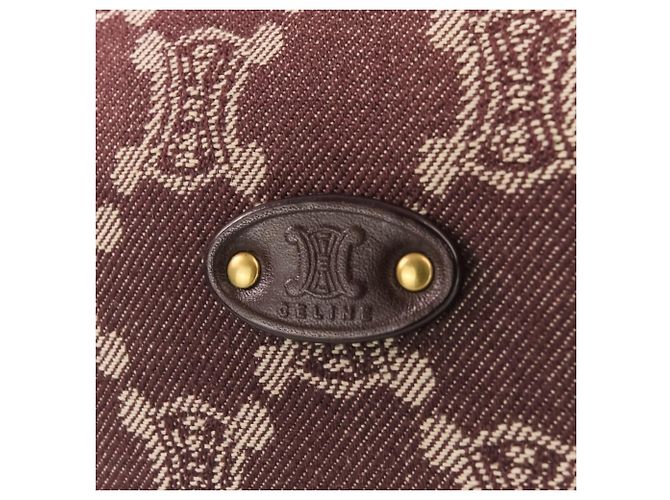 Céline Borsa a tracolla Celine Paris Macadam Canvas Marrone Bordò - vista 10