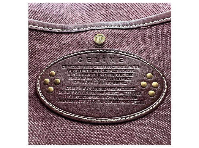 Céline Borsa a tracolla Celine Paris Macadam Canvas Marrone Bordò - vista 11