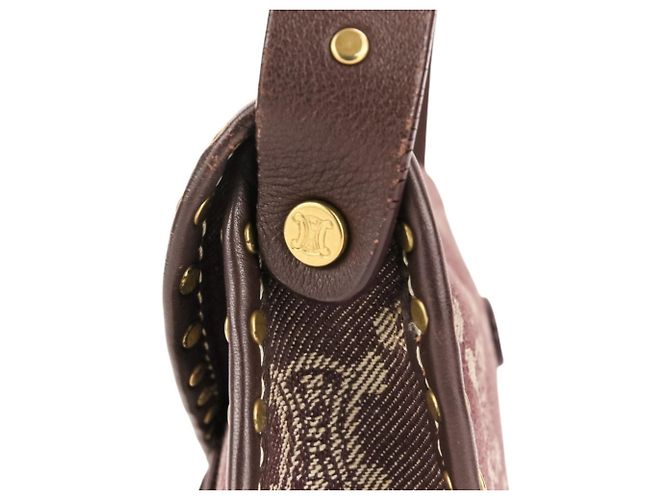 Céline Borsa a tracolla Celine Paris Macadam Canvas Marrone Bordò - vista 16