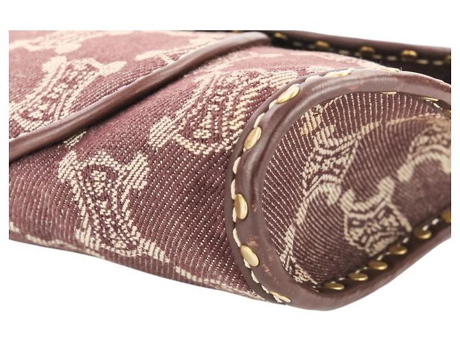 Céline Borsa a tracolla Celine Paris Macadam Canvas Marrone Bordò - vista 17