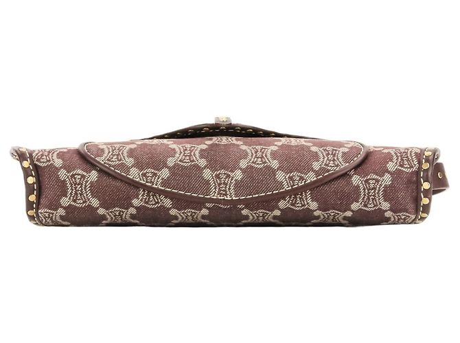 Céline Borsa a tracolla Celine Paris Macadam Canvas Marrone Bordò - vista 5