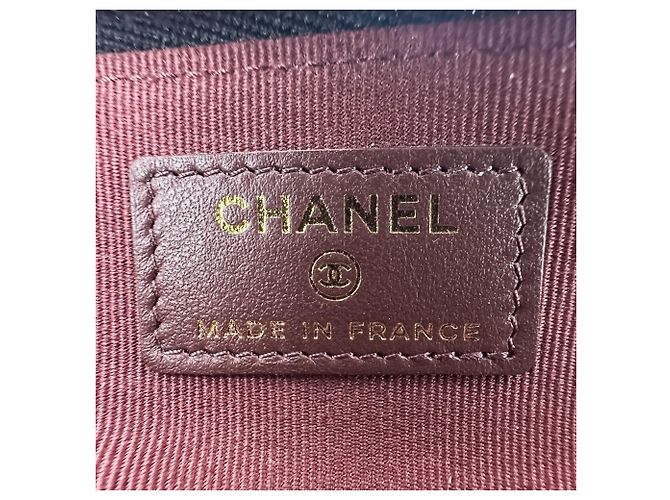 Monedero Chanel de piel de becerro granulado negro - vista 8