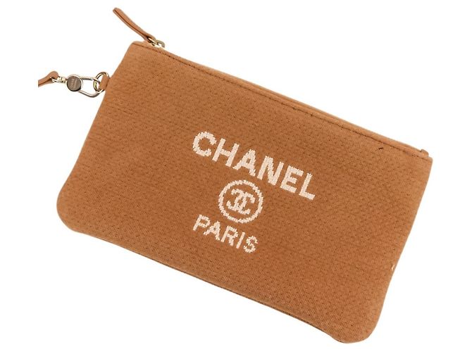 Borsa Tote CHANEL Deauville MM Beige - vista 11
