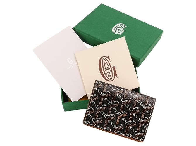 Tarjetero de cuero Goyard Malesherbes Castaño - vista 9