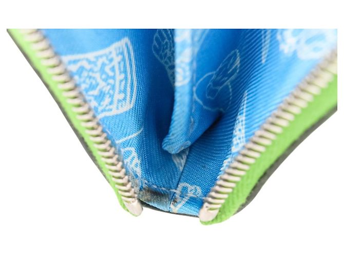 Hermès Cartera larga Hermes Aunage Rodeo des Cowgirls Verde Verde claro - vista 12