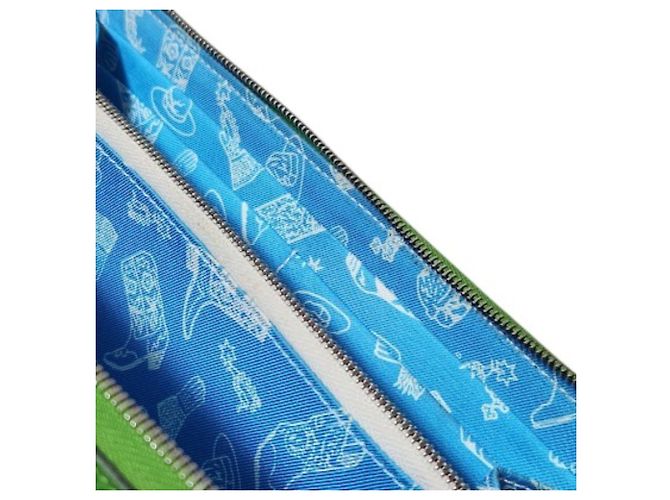 Hermès Cartera larga Hermes Aunage Rodeo des Cowgirls Verde Verde claro - vista 14