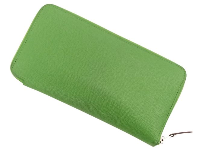 Hermès Cartera larga Hermes Aunage Rodeo des Cowgirls Verde Verde claro - vista 2