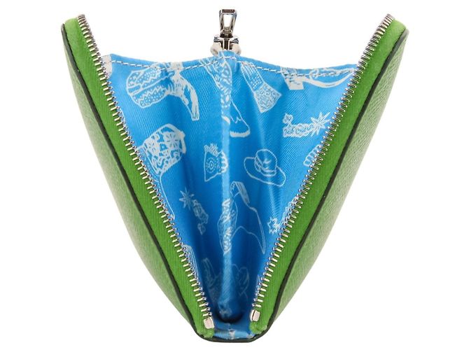Hermès Cartera larga Hermes Aunage Rodeo des Cowgirls Verde Verde claro - vista 6