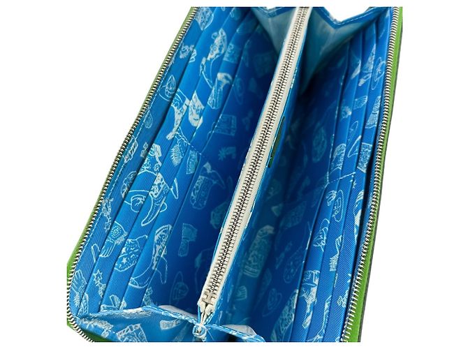 Hermès Cartera larga Hermes Aunage Rodeo des Cowgirls Verde Verde claro - vista 8