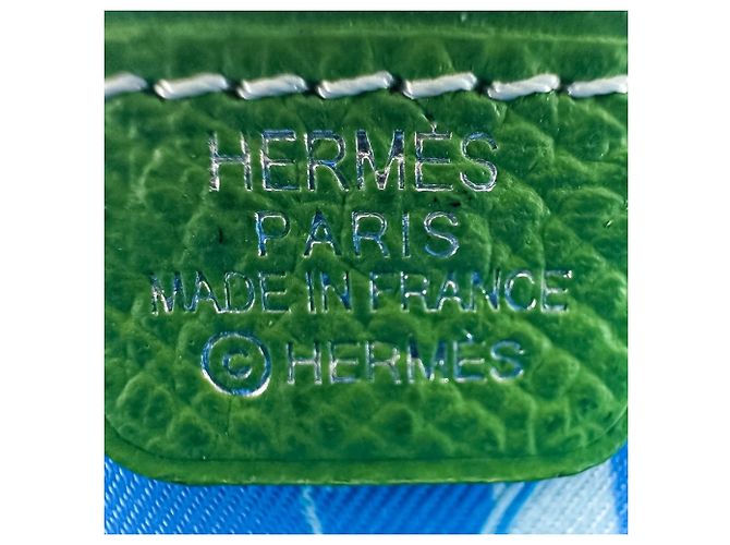 Hermès Cartera larga Hermes Aunage Rodeo des Cowgirls Verde Verde claro - vista 9