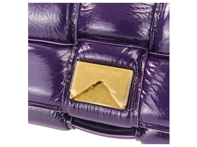 Borsa a tracolla Bottega Veneta Padded Cassette Intrecciato Porpora - vista 11