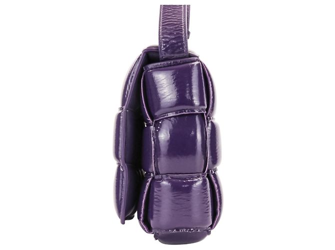 Borsa a tracolla Bottega Veneta Padded Cassette Intrecciato Porpora - vista 4