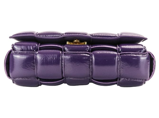 Borsa a tracolla Bottega Veneta Padded Cassette Intrecciato Porpora - vista 5
