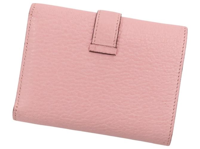 Portafoglio Compatto Combinato Hermès Bearn Nero Rosa - vista 2