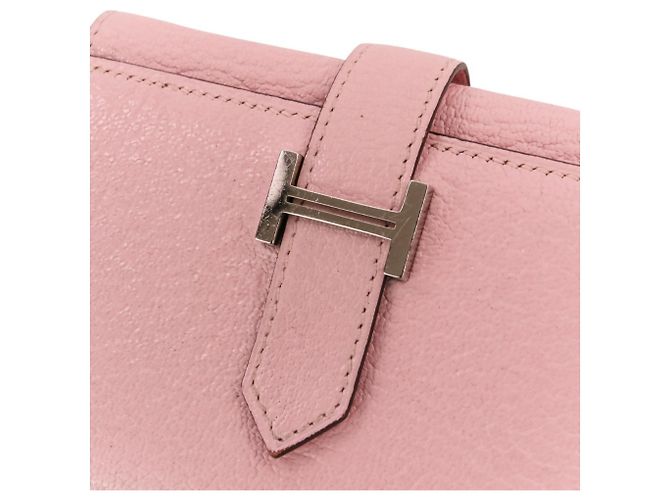 Portafoglio Compatto Combinato Hermès Bearn Nero Rosa - vista 5