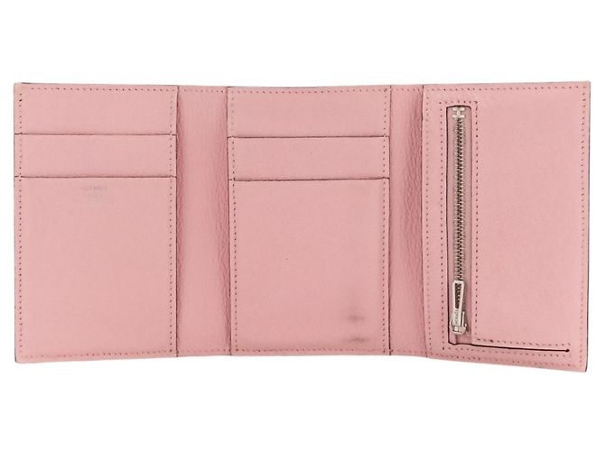 Portafoglio Compatto Combinato Hermès Bearn Nero Rosa - vista 7