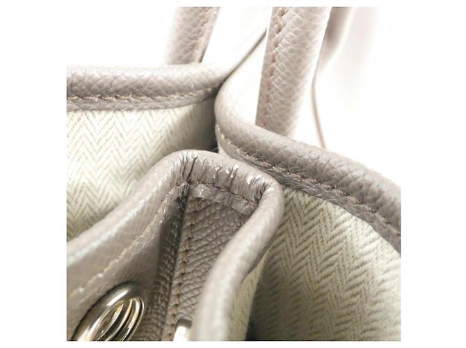 Hermès Borsa Hermes Garden Party 30cm Marrone Grigio - vista 7