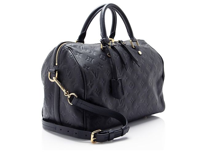 Louis Vuitton Monogram Empreinte Speedy Bandouliere 30 Satchel Blau - vista 2