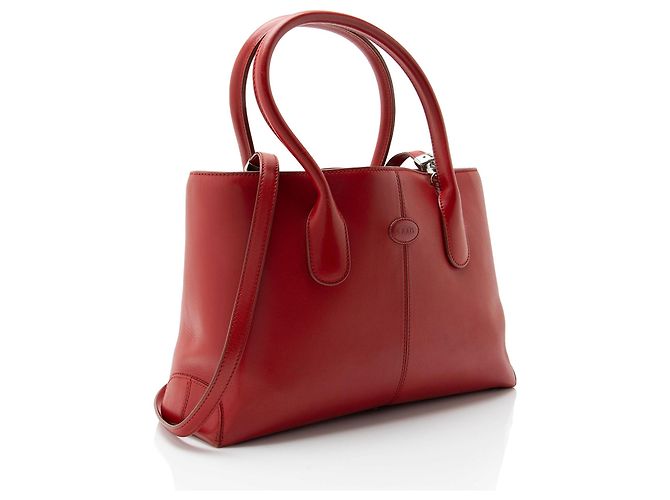 Tod's D-Styling kleiner Tote aus glattem Leder Rot - Ansicht 2