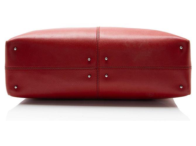 Tod's D-Styling kleiner Tote aus glattem Leder Rot - Ansicht 4
