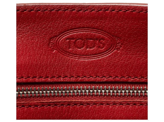 Tod's D-Styling kleiner Tote aus glattem Leder Rot - Ansicht 7