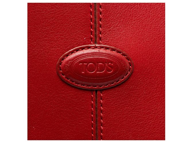 Tod's D-Styling kleiner Tote aus glattem Leder Rot - Ansicht 8