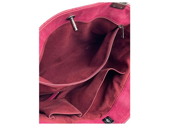 Borsa Tote Chanel Shopping in Chains in pelle trapuntata Burgundy - vista 6