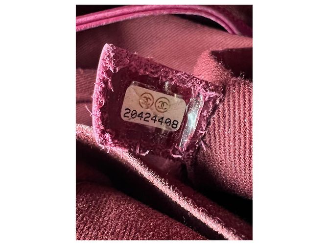 Borsa Tote Chanel Shopping in Chains in pelle trapuntata Burgundy - vista 7