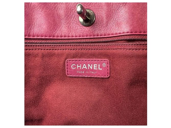 Borsa Tote Chanel Shopping in Chains in pelle trapuntata Burgundy - vista 9