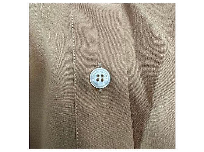 Stella Mc Cartney Camicetta Stella McCartney con collo mandarino in seta beige - vista 7