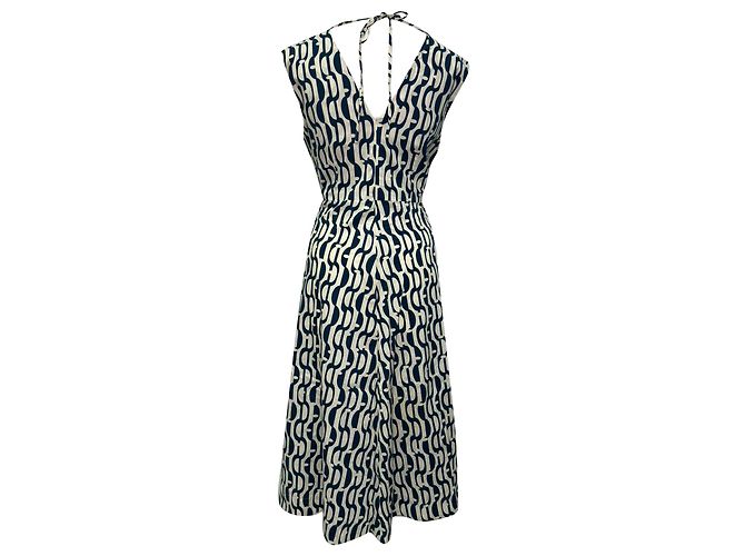 Abito midi Max Mara con stampa geometrica in cotone multicolore - vista 3