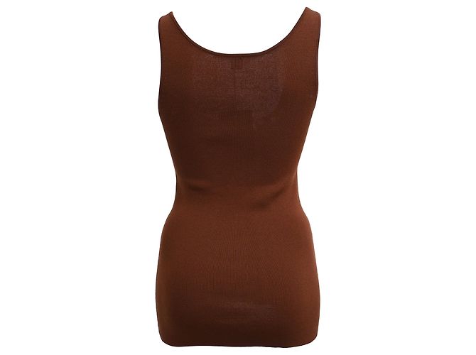 Top de punto Totême en viscosa marrón Castaño - vista 3