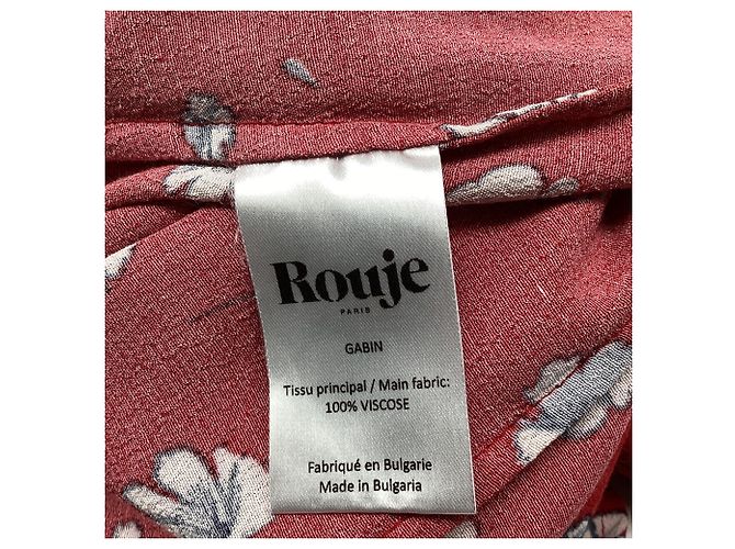 Rouje Wickel-Midikleid mit Blumenprint aus roter Viskose - Ansicht 5