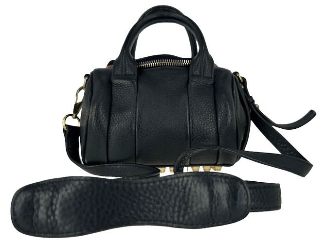 Borsa Rocco di Alexander Wang in pelle nera Nero - vista 2