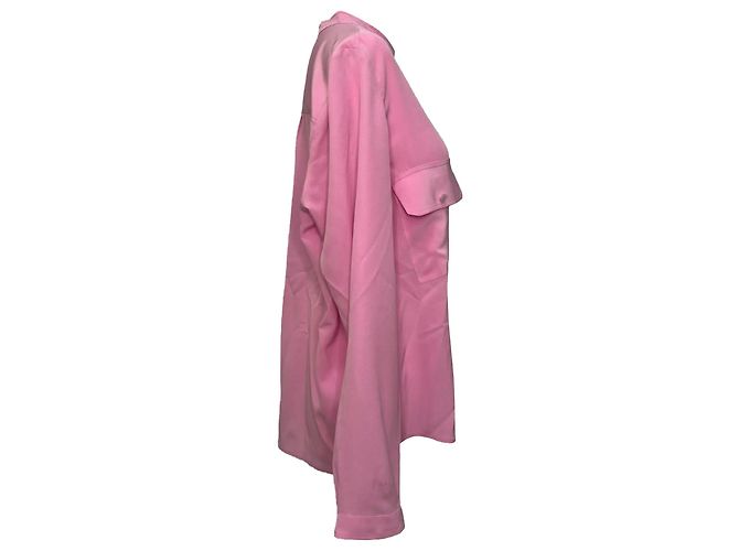 Stella Mc Cartney Camicia Henley in seta rosa Stella McCartney Marrone - vista 2