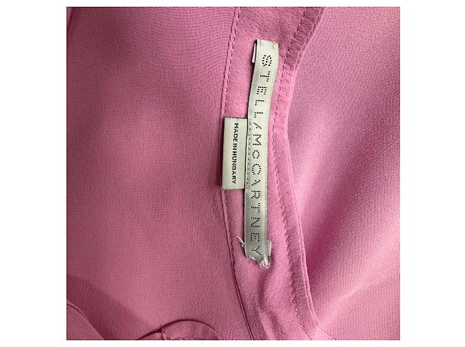 Stella Mc Cartney Camicia Henley in seta rosa Stella McCartney Marrone - vista 3