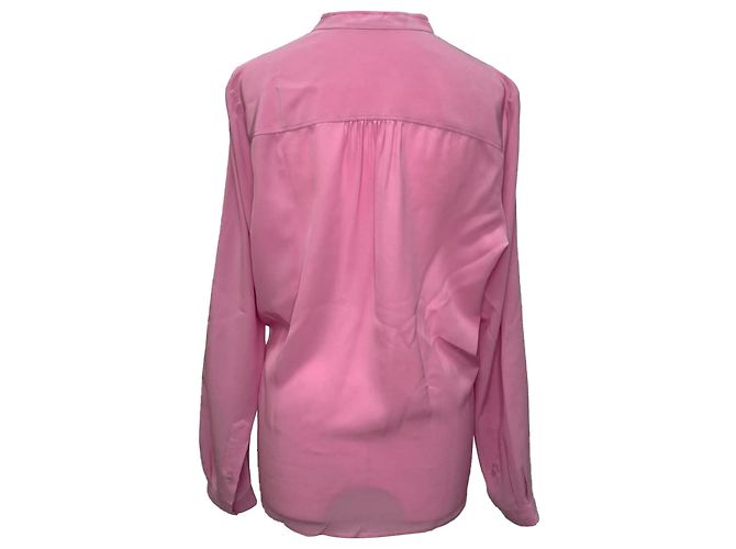 Stella Mc Cartney Camicia Henley in seta rosa Stella McCartney Marrone - vista 4