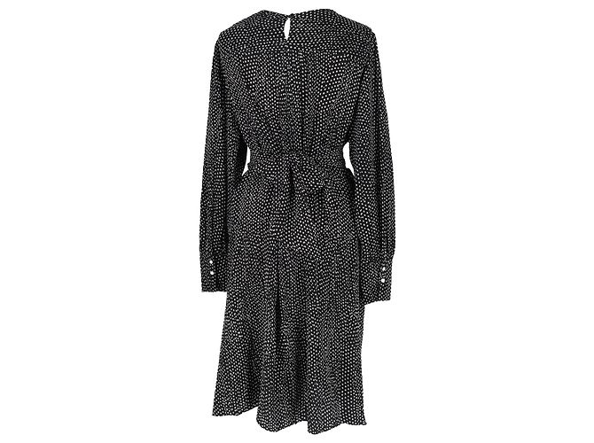 Abito midi in seta nera a pois Isabel Marant Nero - vista 4
