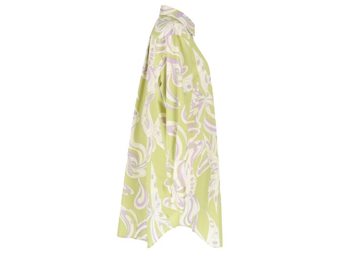 Emilio Pucci Button-Down-Hemd mit Farfalle-Print in Grün aus Polyester - Ansicht 2
