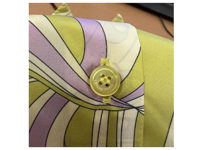 Emilio Pucci Button-Down-Hemd mit Farfalle-Print in Grün aus Polyester - Ansicht 7