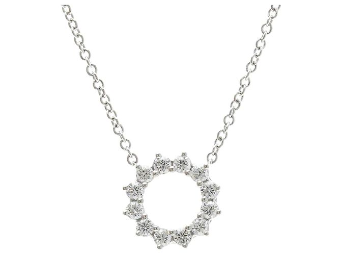 Pendente Open Circle Tiffany & Co. in platino con diamanti Mini Argento - vista 2