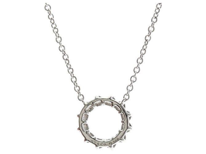 Pendente Open Circle Tiffany & Co. in platino con diamanti Mini Argento - vista 3