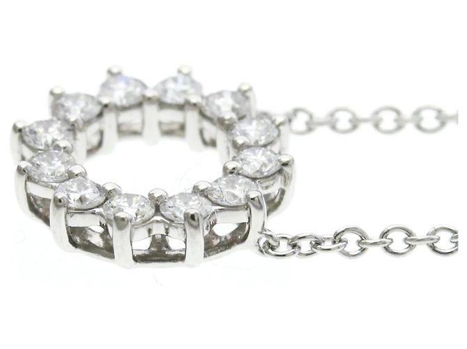 Pendente Open Circle Tiffany & Co. in platino con diamanti Mini Argento - vista 4