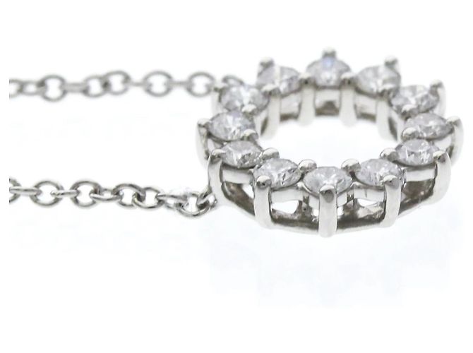 Pendente Open Circle Tiffany & Co. in platino con diamanti Mini Argento - vista 6