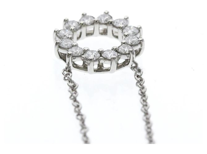 Pendente Open Circle Tiffany & Co. in platino con diamanti Mini Argento - vista 7