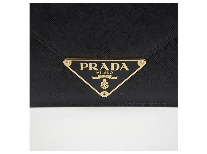Prada Borsa a tracolla e crossbody con catena logo Triangle Nero - vista 3